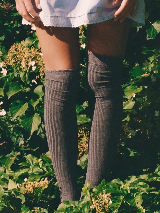 Dairy Boy Accessories - Dairy Boy Grey Lady Boot Socks M/L New With Tag & Bag Sold Out Viral